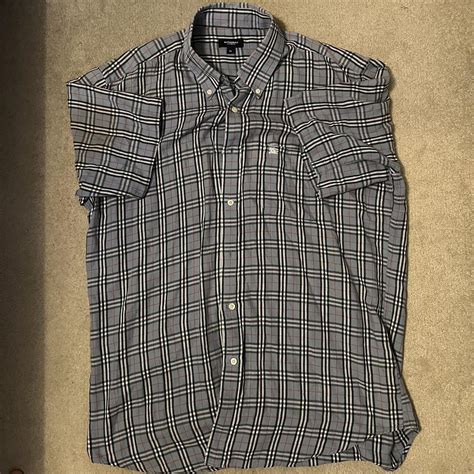 men baby blue burberry shirt